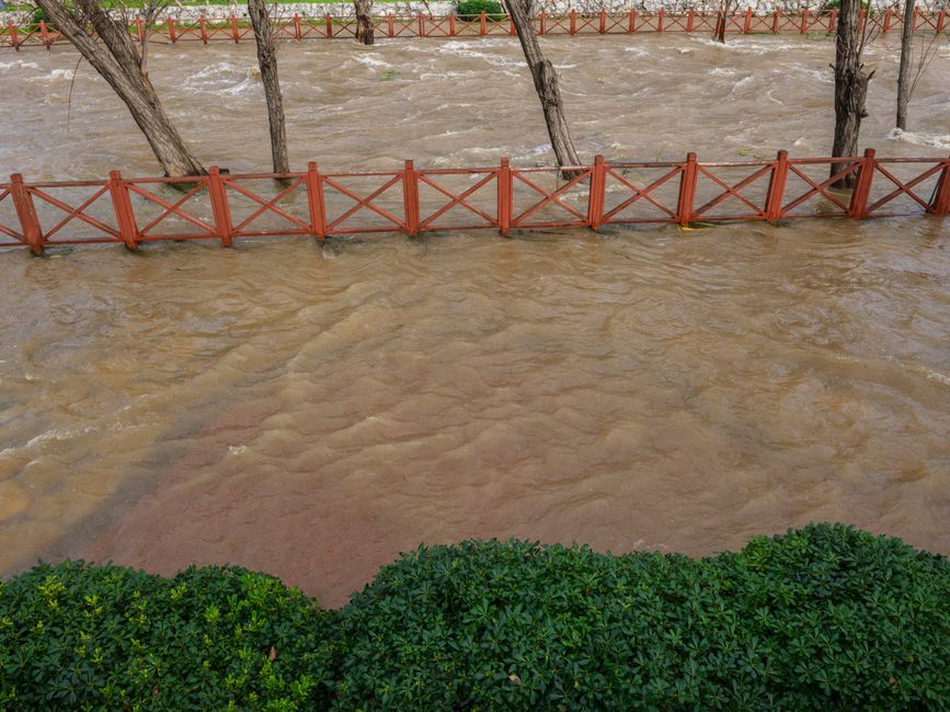 UK river flood barrier landscape