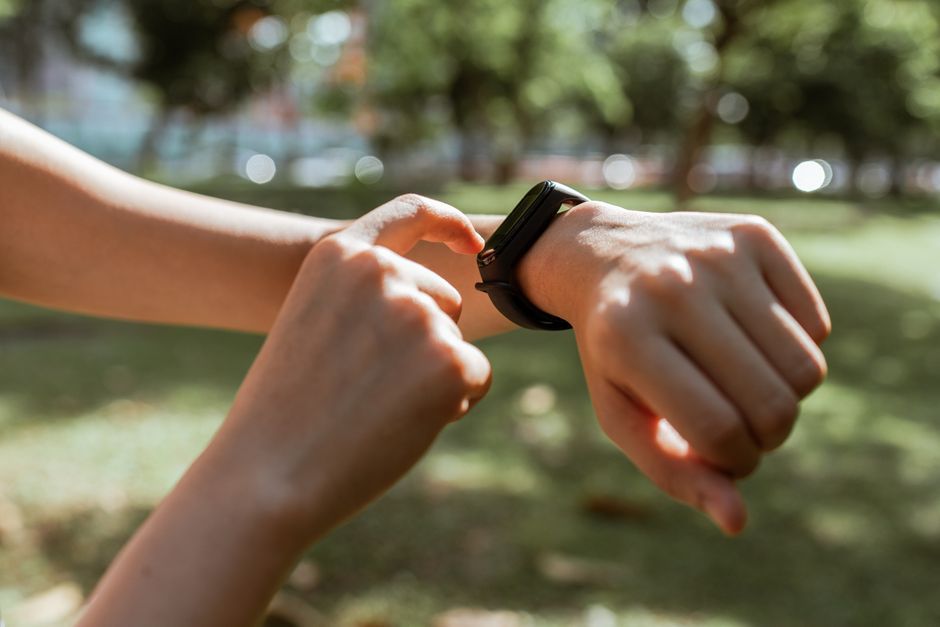smart ring health tracker close up wearable device
