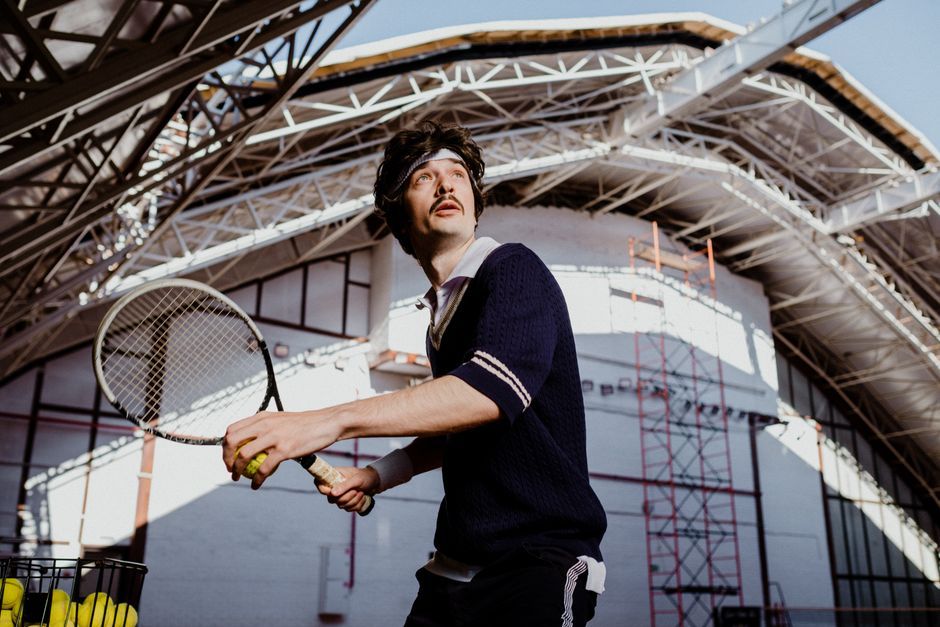 professional tennis player tennis racket US Open stadium