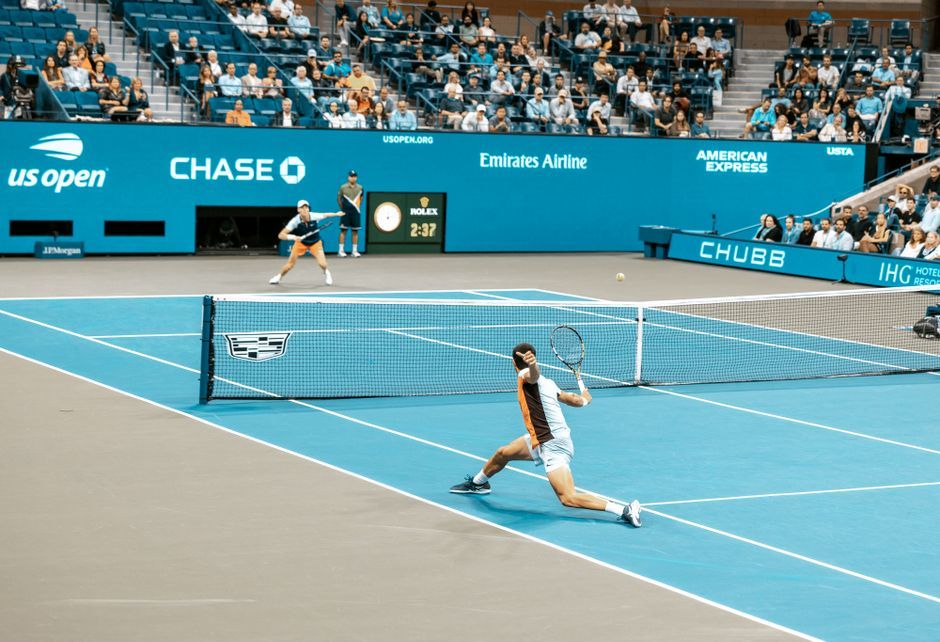 tennis racket tennis court match US Open