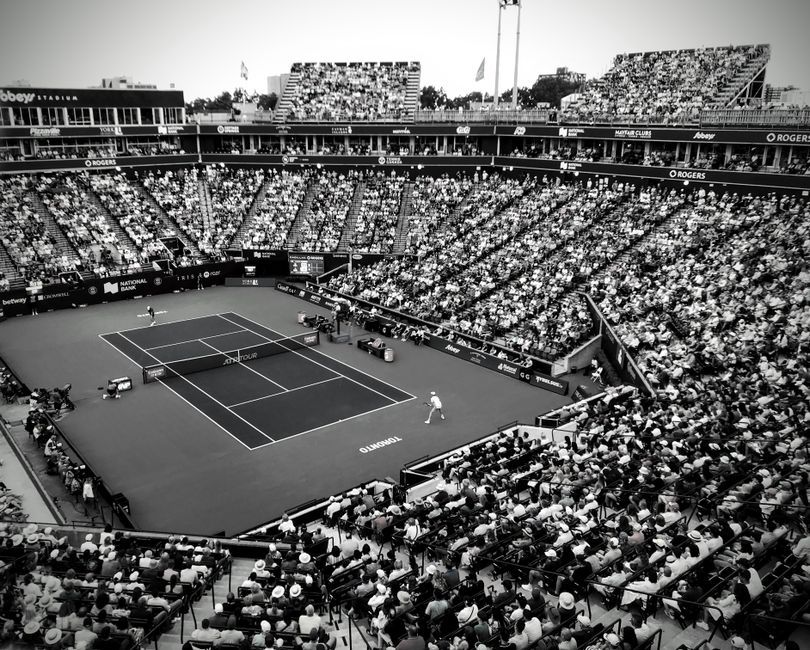 tennis court match action stadium