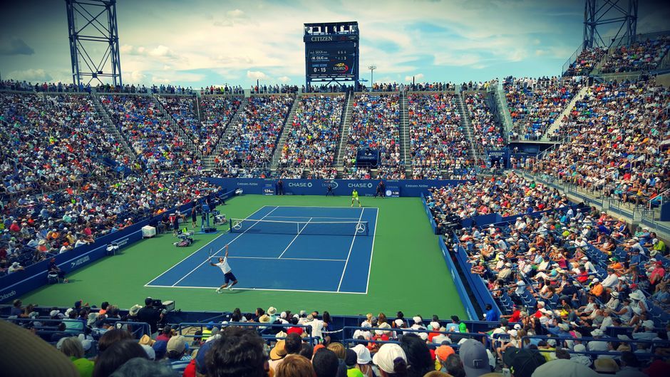 tennis racket tennis ball Flushing Meadows stadium New York