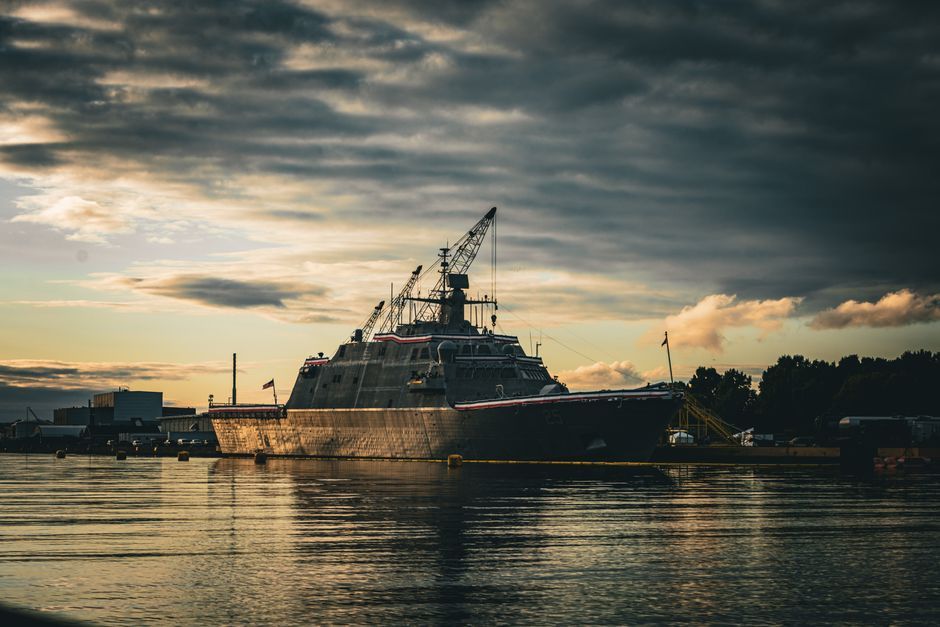US naval warship ocean deployment