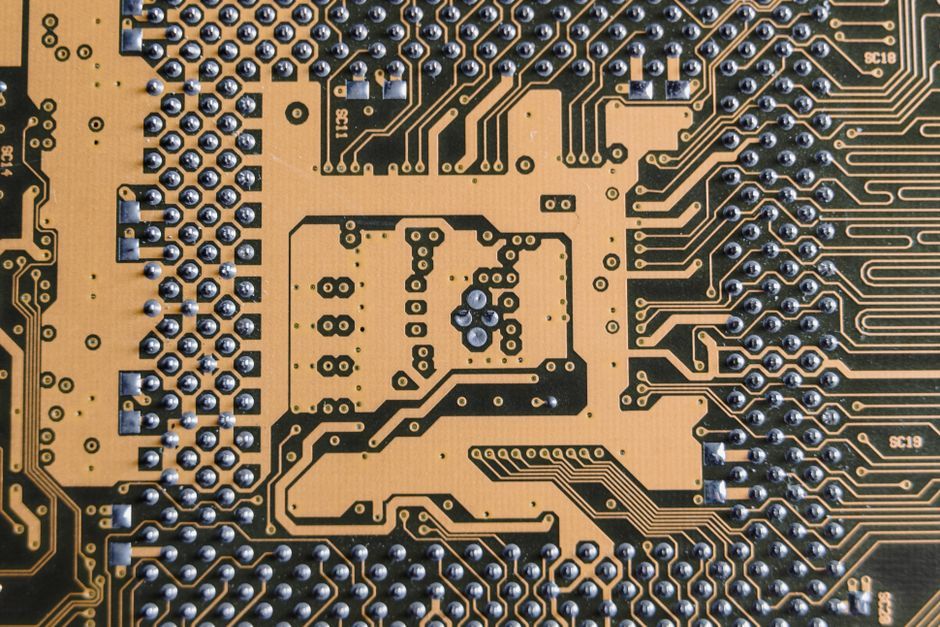 smartphone motherboard microchip electronics close up