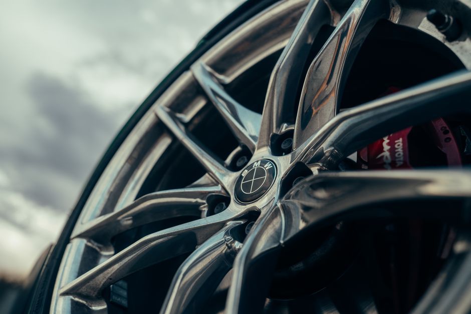 modern electric car wheel closeup