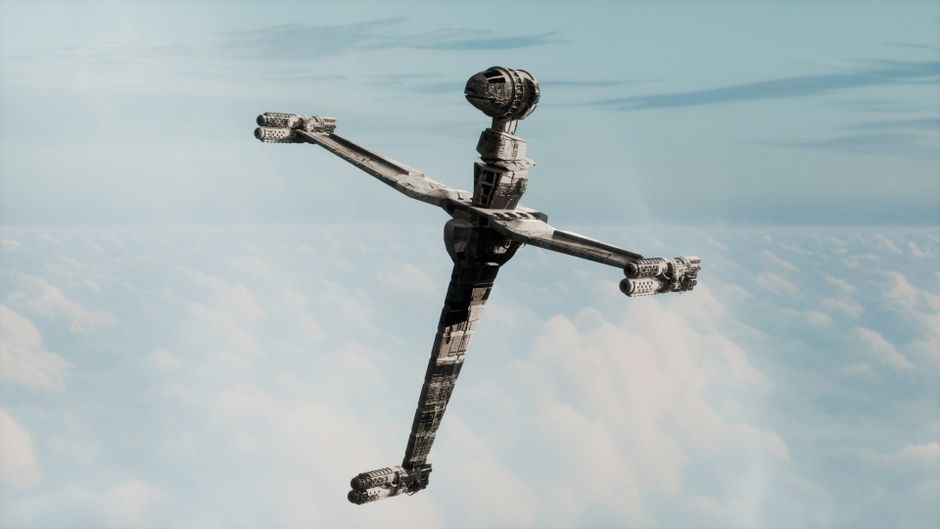 futuristic spaceship design concept