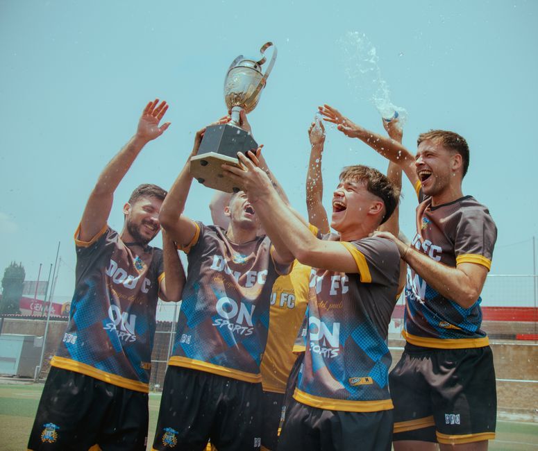 volleyball championship trophy celebration