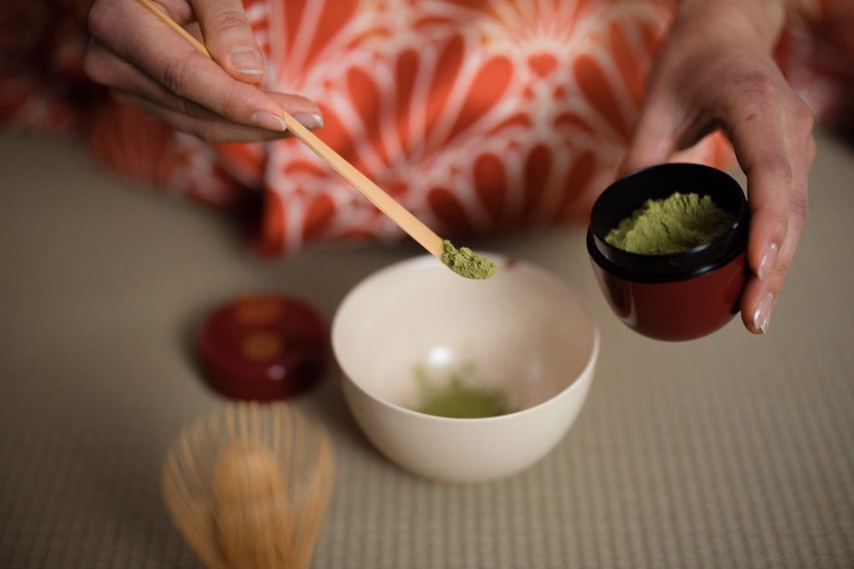 matcha tea bowl ceremony