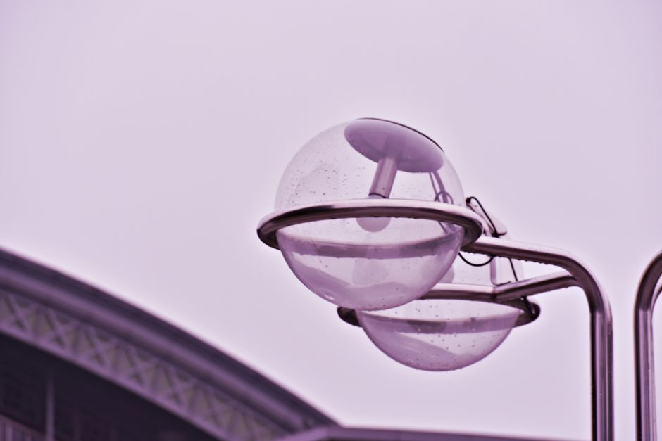 steel sphere floor lamp architecture