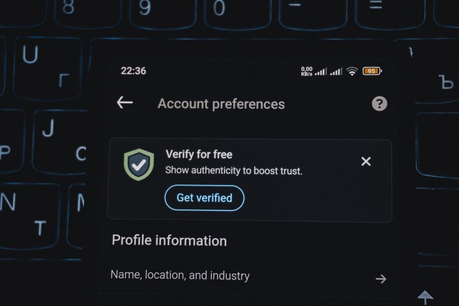 mobile app interface digital verification