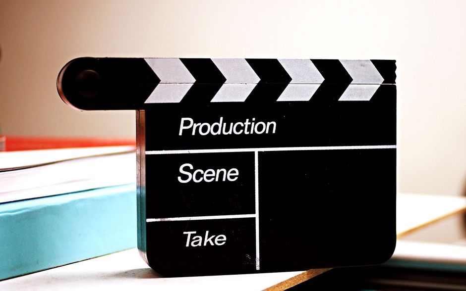 film clapperboard movie set production no logo