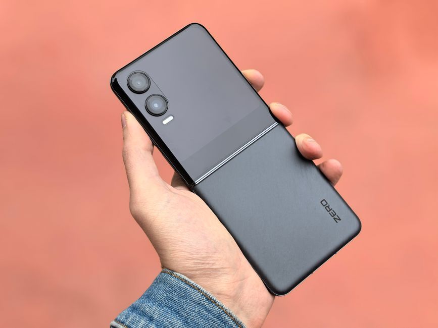 modern foldable smartphone gadget close up