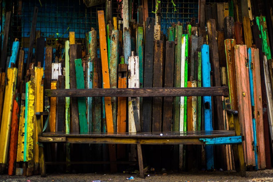 Yinka Ilori colorful reclaimed chair