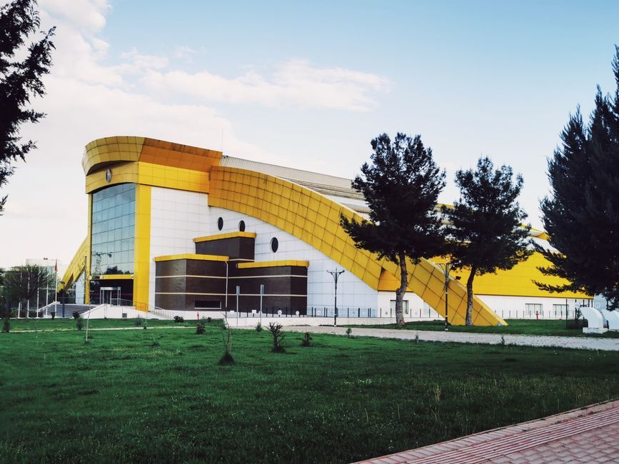 Azerbaijan university campus building exterior