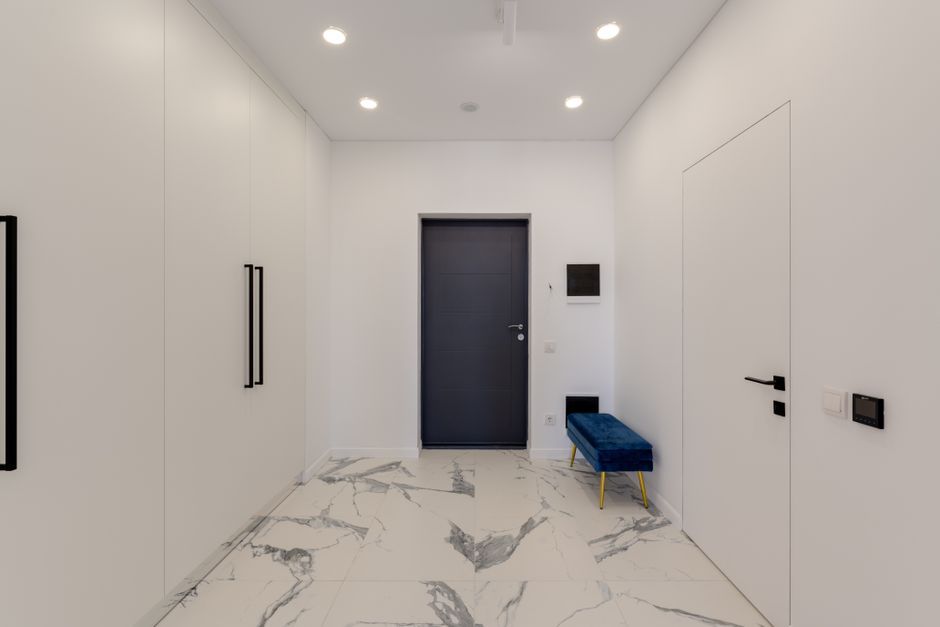 modern apartment interior terrazzo floor Paris design